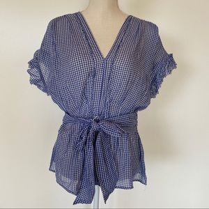 MAX STUDIO Ruffle Sleeve Top